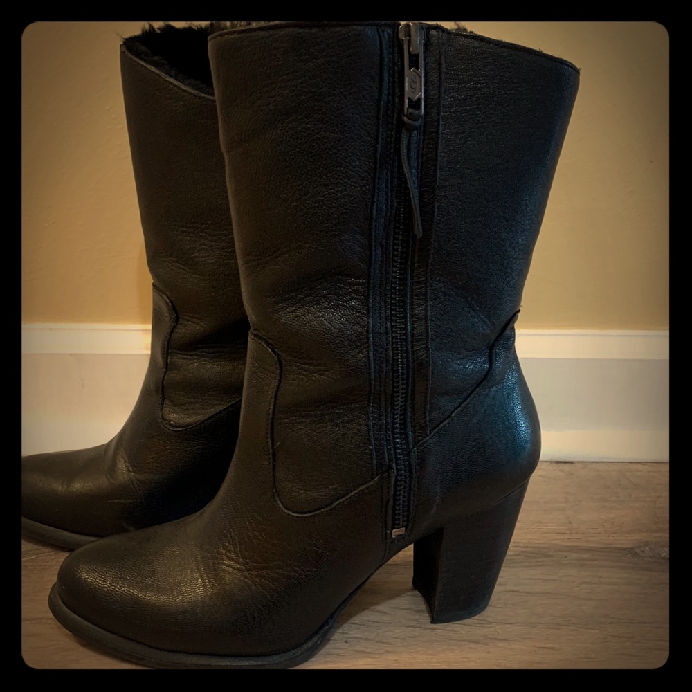 Black leather UGG boots-price not negotiable